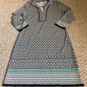 Shift dress. Navy/purple/green. EUC. So cute on!
